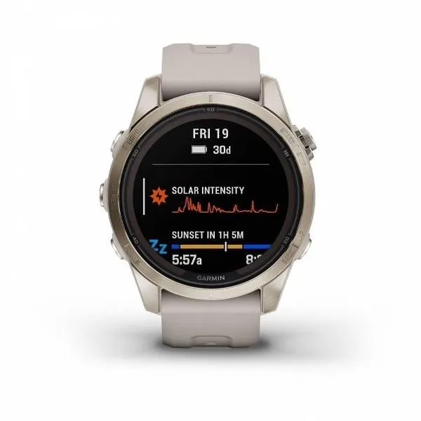 Умные часы Garmin Fenix 7S Pro Solar, золотистый (010-02776-15)