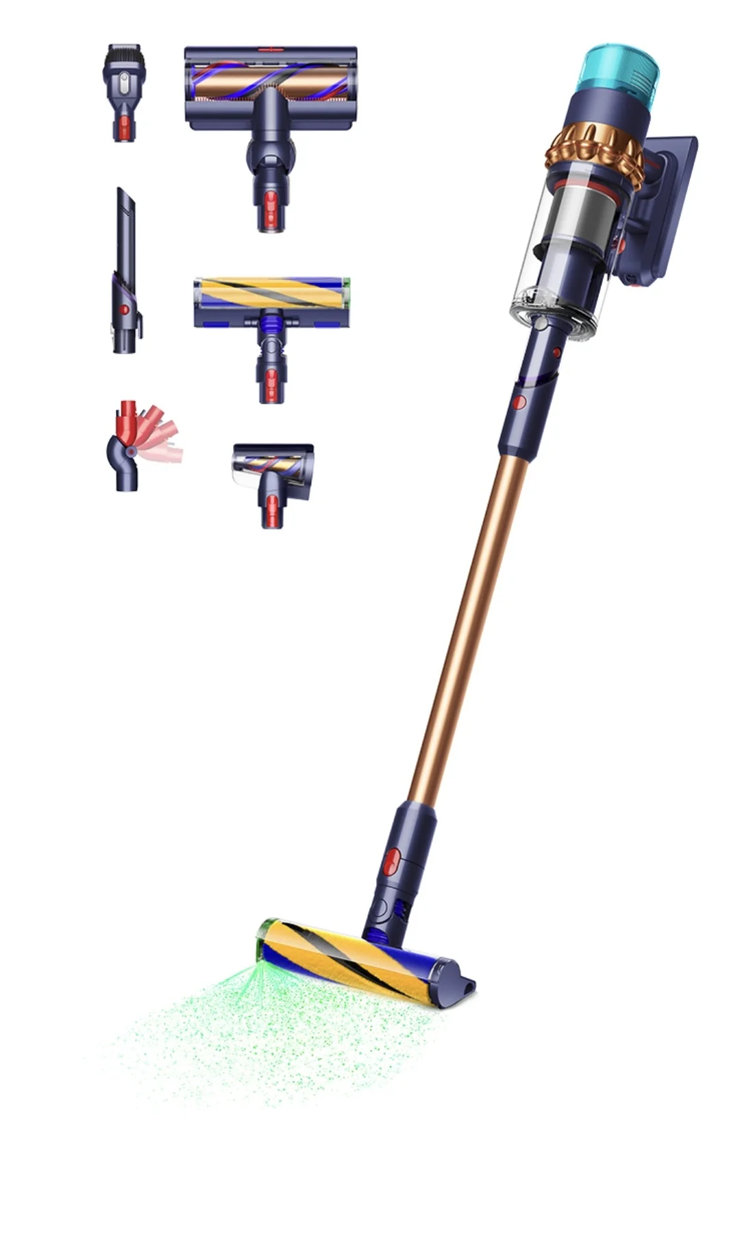 Пылесос Dyson Gen 5 Detect Absolute SV23, синий/медный (Prussian Bluel/Copper)